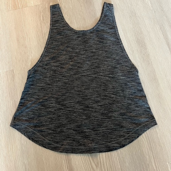 Lululemon Rush Hour Tank Top Heathered Black with Reflective Strip - Picture 4 of 11